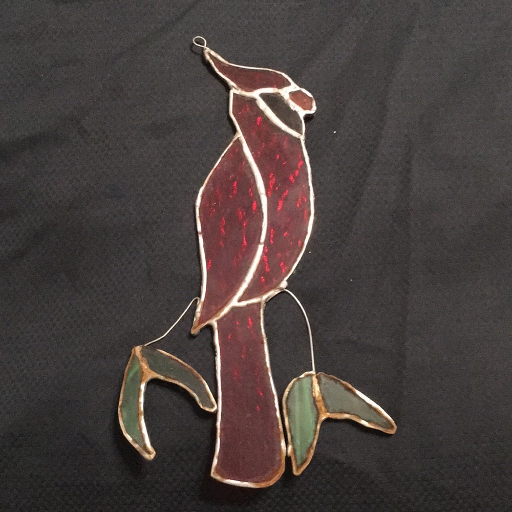 Vintage handmade cut glass cardinal ***3 for 15***